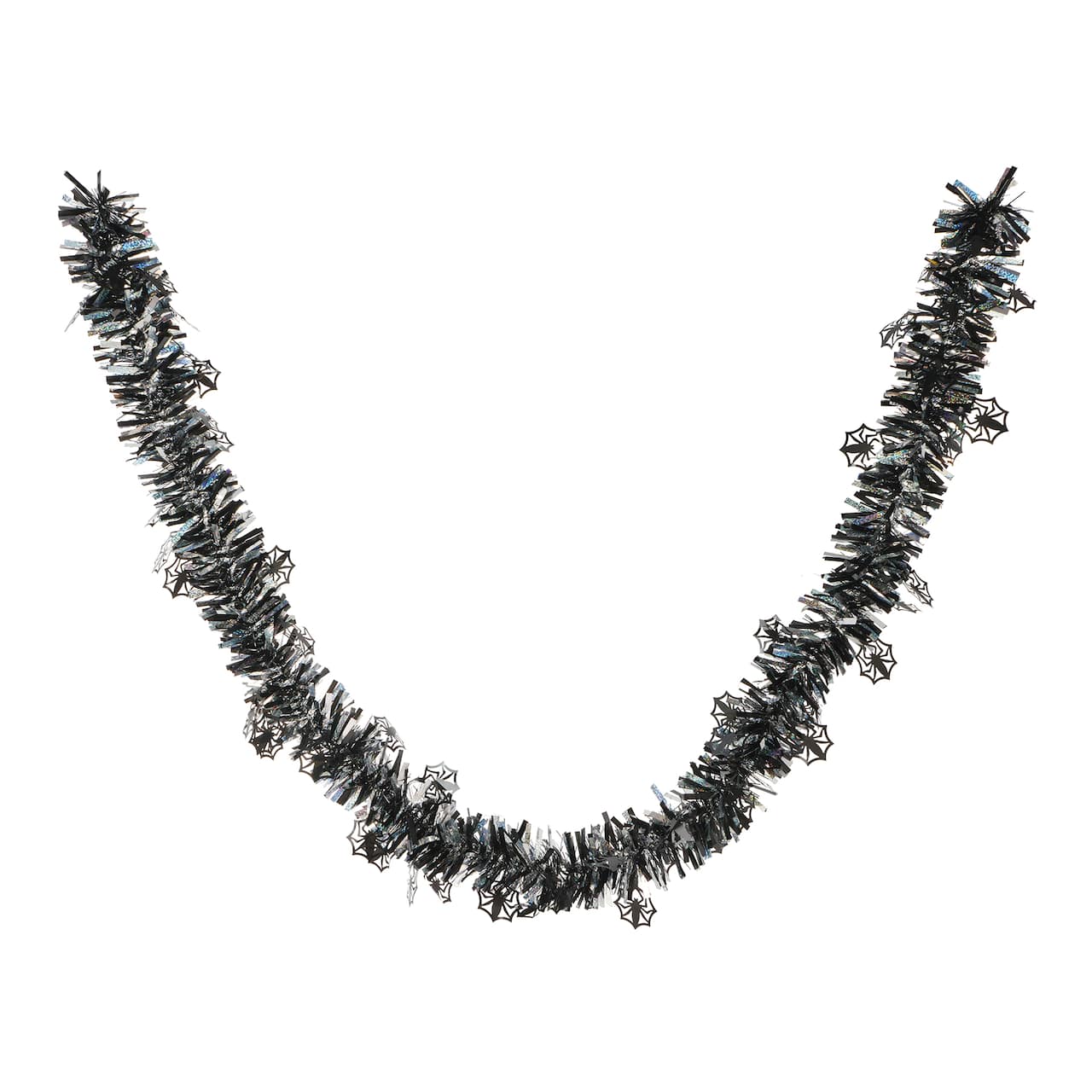 6ft. Black Spider Tinsel Garland by Ashland®